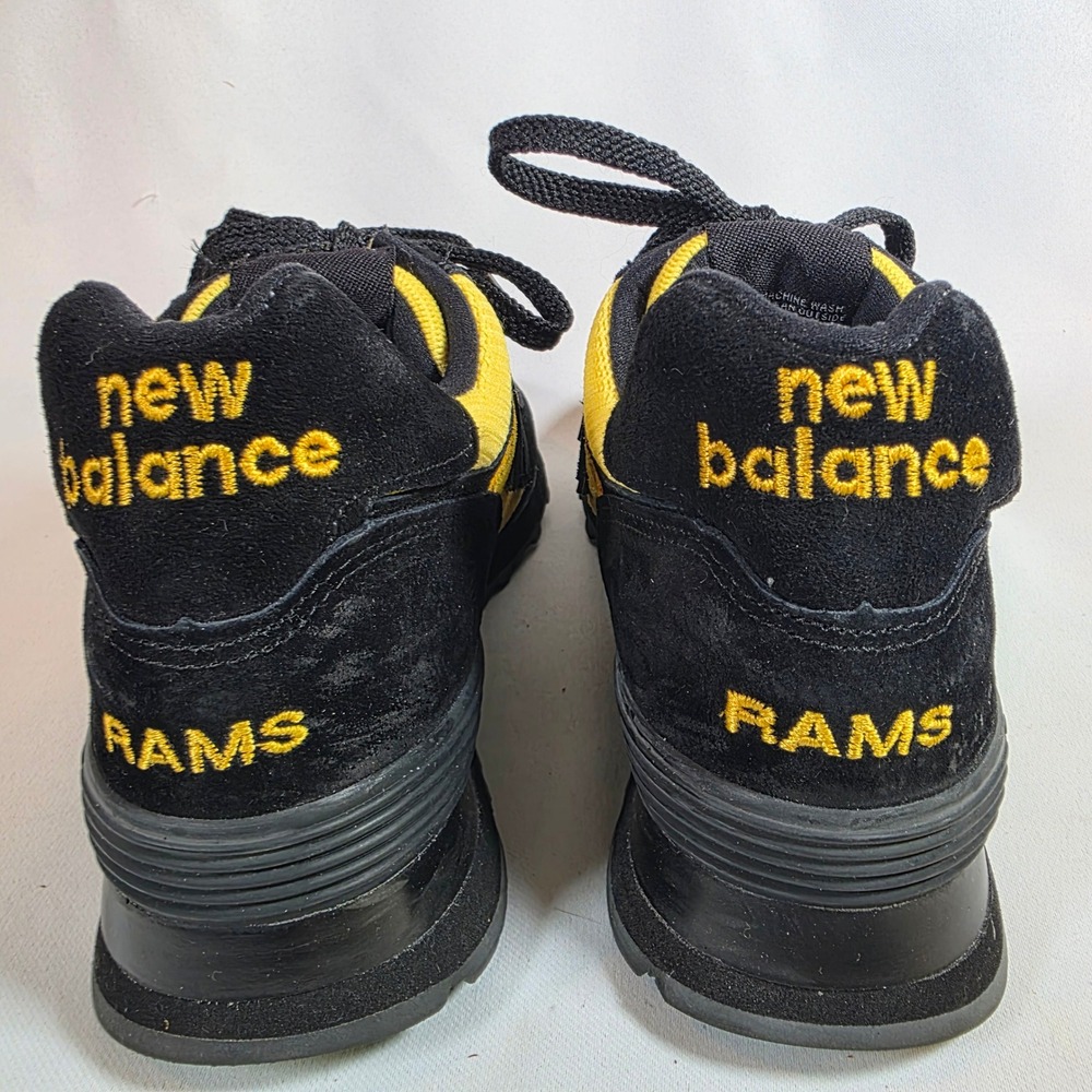 NEW BALANCE Made USA US574W1 Women's 7 VCU Rams Yellow Black NB1 Custom Shoes - Picture 4 of 7